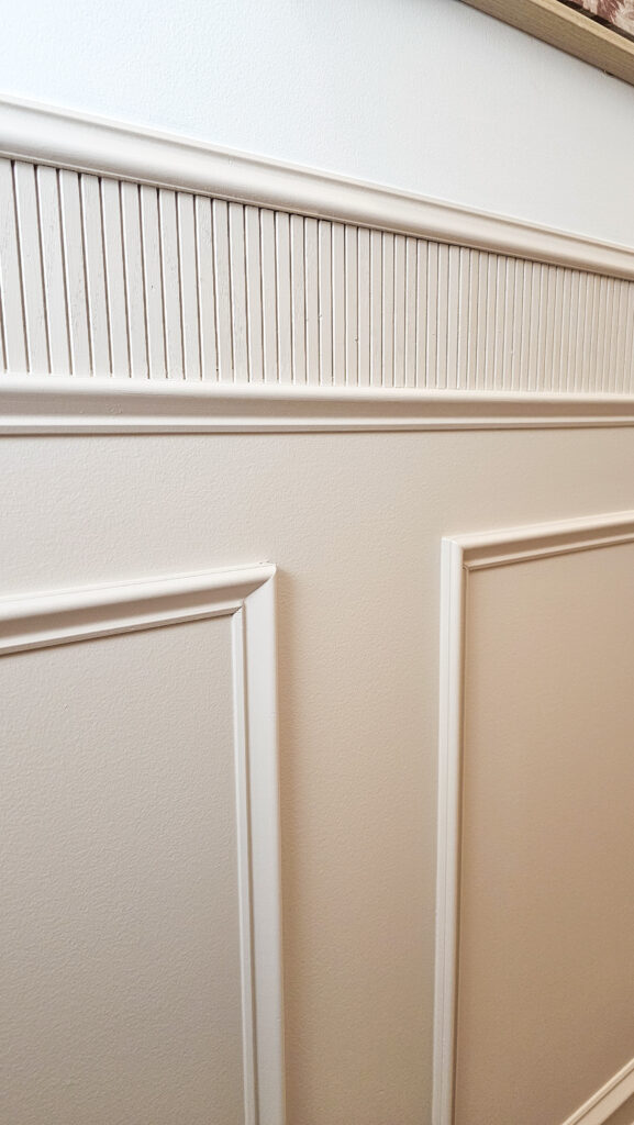 box molding with pole wrap trim in Stable Gray