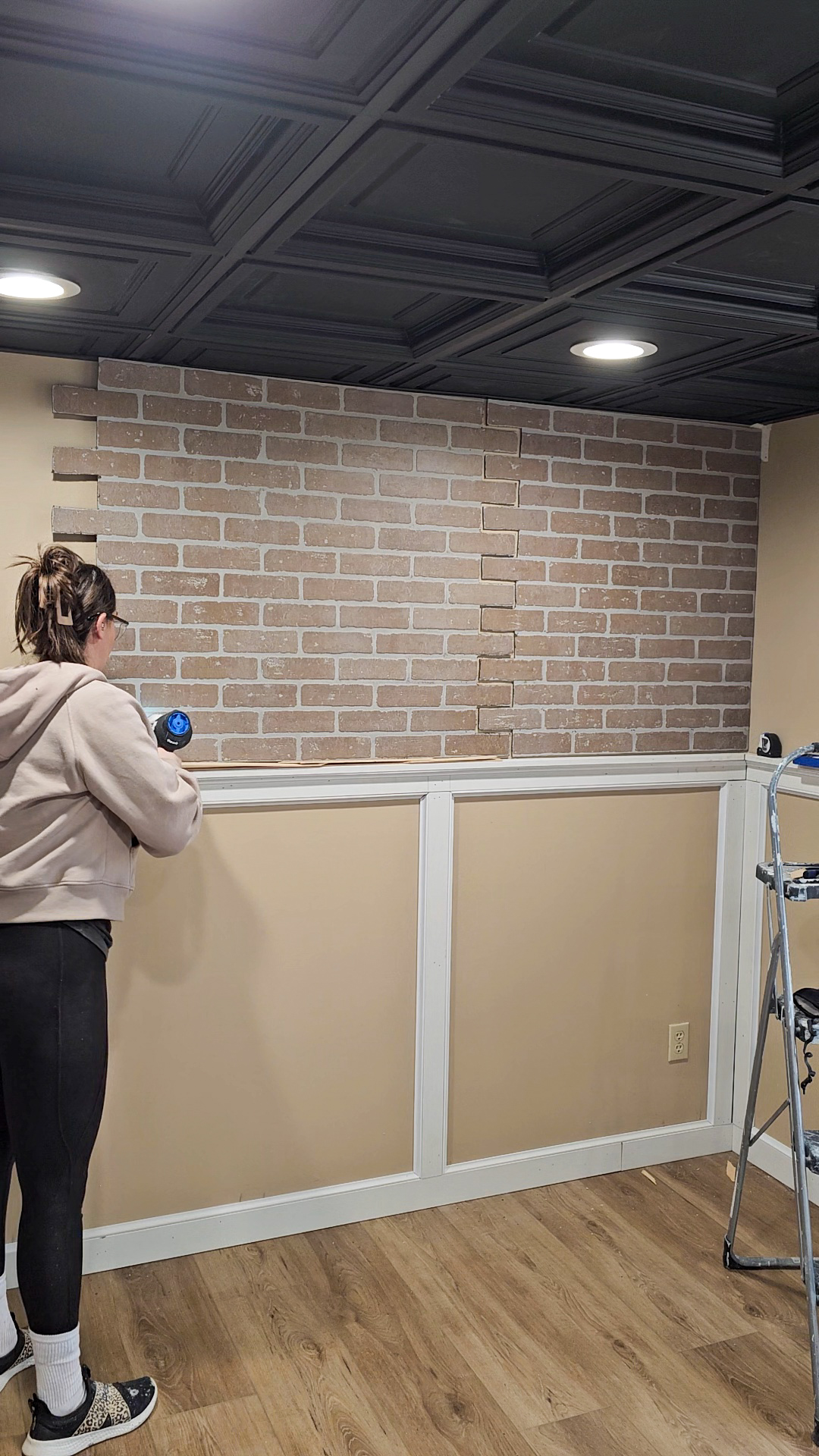 Picture of Faux Brick Accent Wall - Cedar Hill Builder