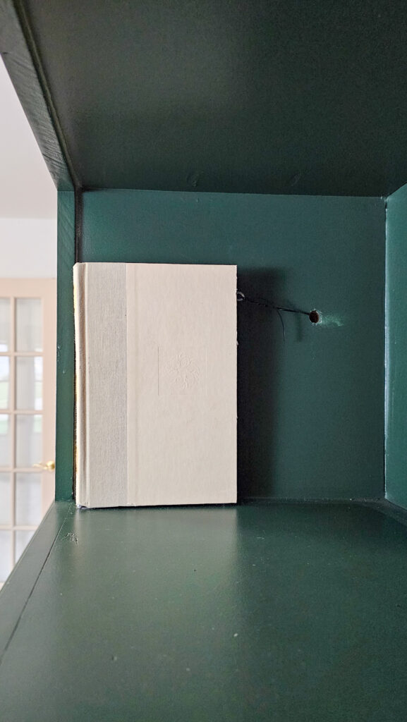 book lever sitting on shelf