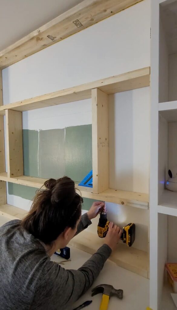 securing my hidden nook framing into studs