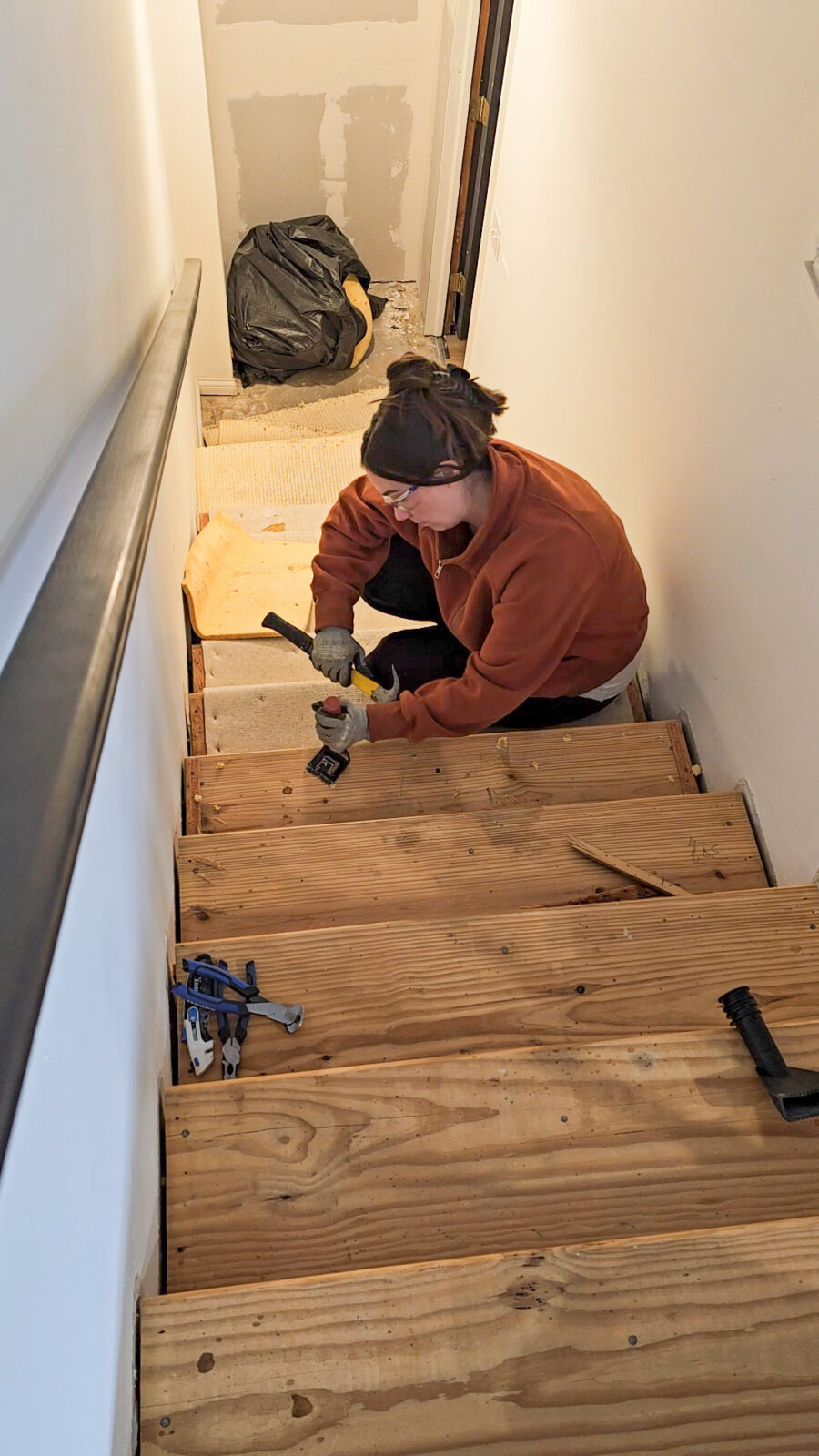 How to Redo Your Stairs with Plank Flooring - Cedar Hill Builder